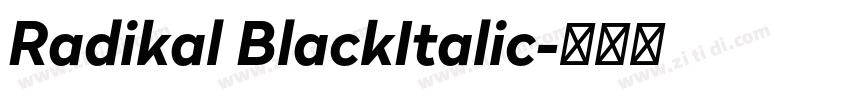 Radikal BlackItalic字体转换